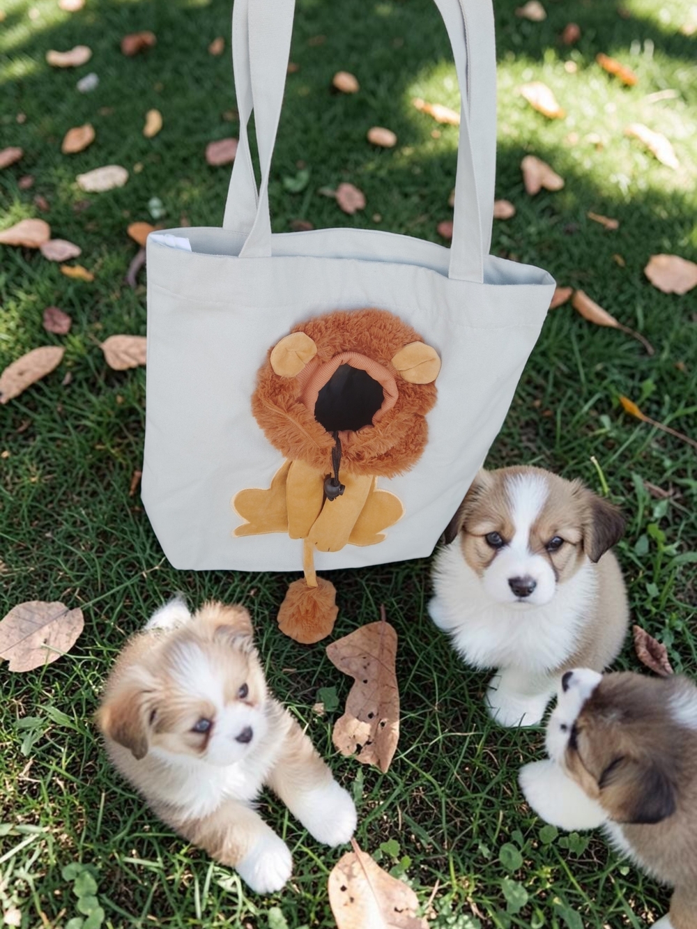 Pet Canvas Lion Shaped Dog/Cat Carry Bag